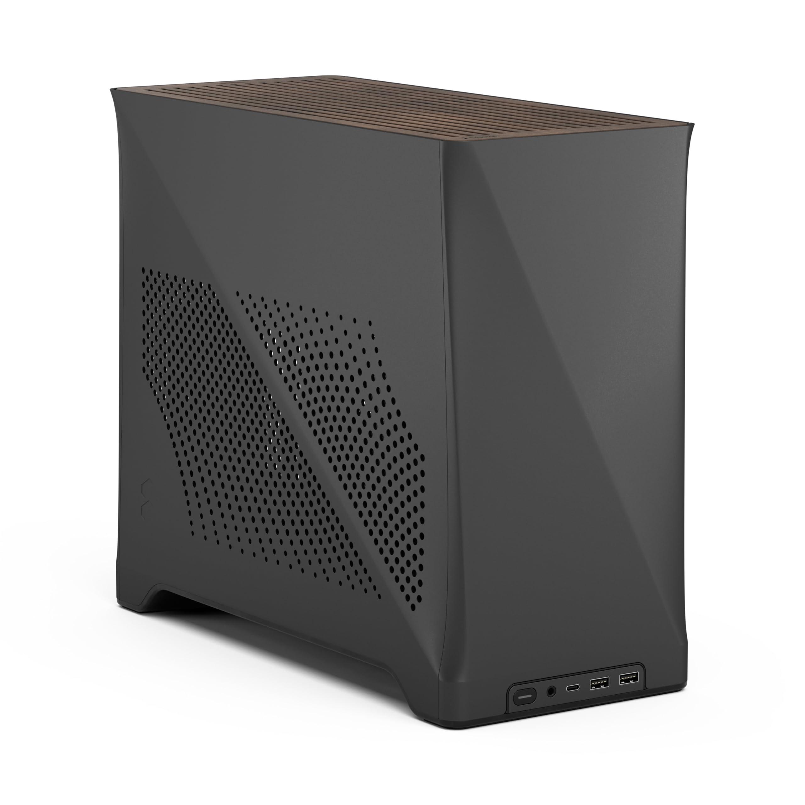fractal-design-era-2-itx-pc-case-in-charcoal-alluminio-anodizzato-elegante-piano-in-noce-massiccio-supporta-gpu-a-3-slot-cavo-riser-pcie-4-0-incluso