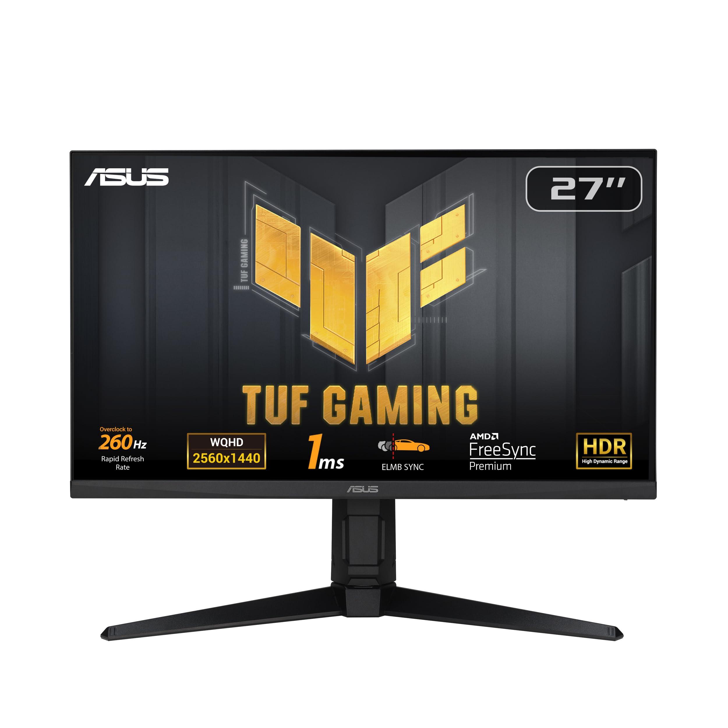 asus-tuf-gaming-vg27aqml1a-monitor-gaming-27-pollici-qhd-2560x1440-260-hz-elmb-freesync-premium-1-ms-gtg-overdrive-variabile-100-srgb-displayhdr-400-nero