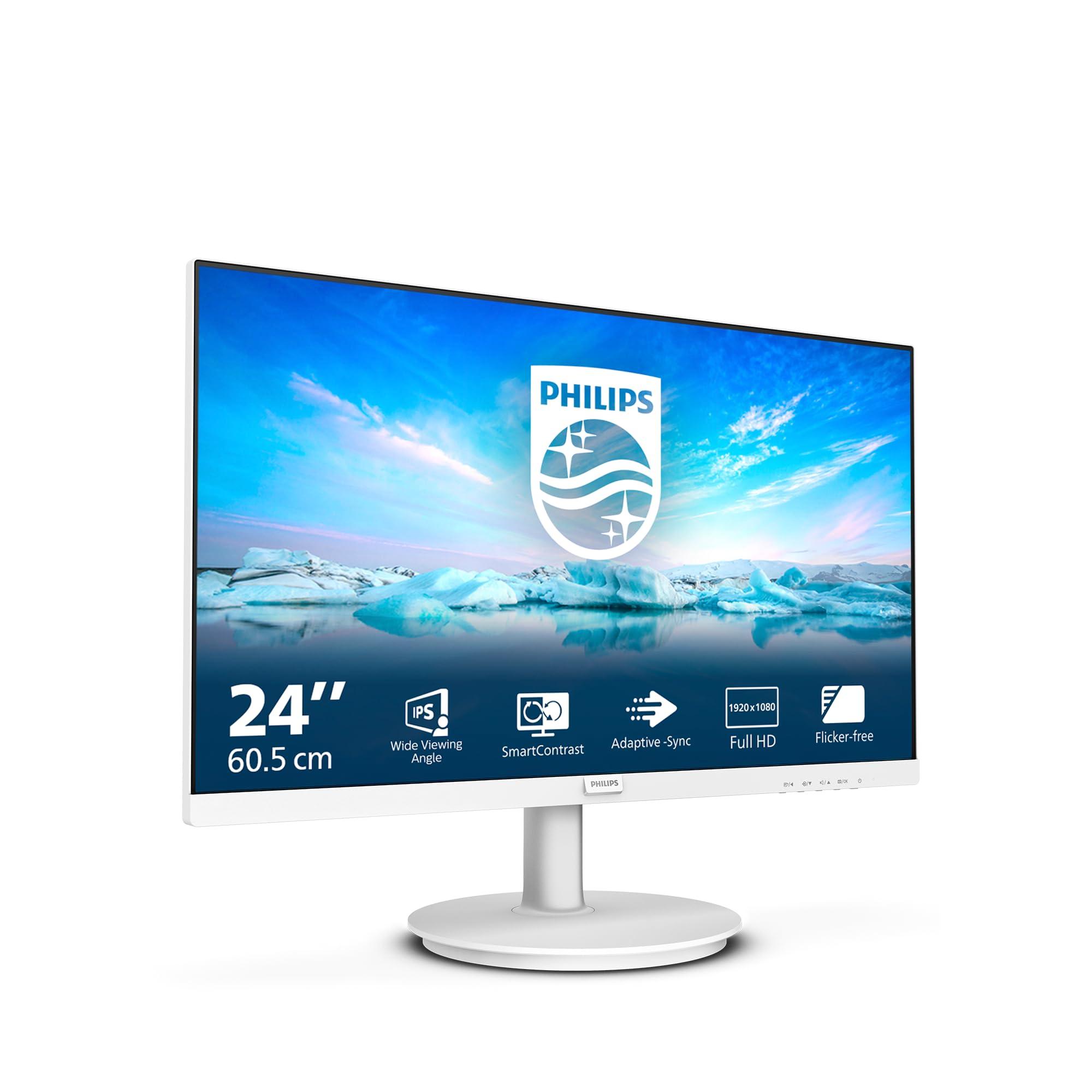 philips-monitor-241v8aw-full-hd-da-24-pollici-altoparlante-integrato-senza-sfarfallio-1920-x-1080-100-hz-vga-hdmi-bianco