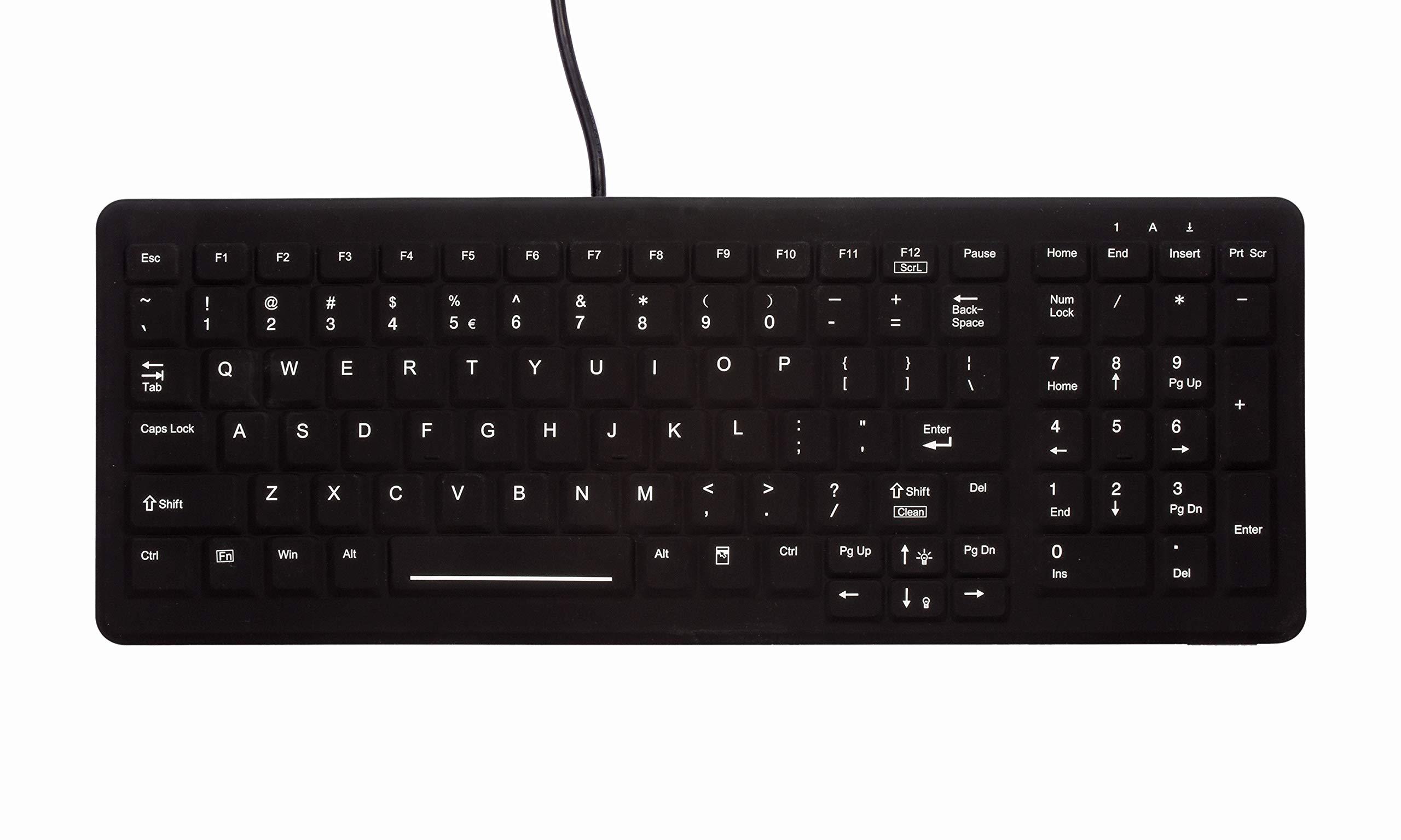 active-key-ak-cb7000f-usb-qwertz-tedesco-nero-ak-cb7000f-standard-cablato-usb-interruttore-a-chiave-a-membrana-qwertz-nero
