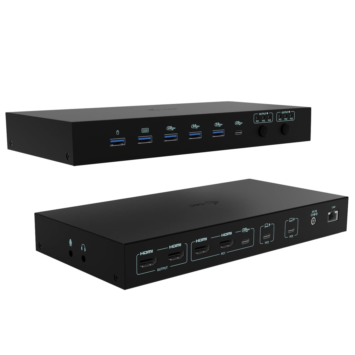 i-tec-usb-c-kvm-dock-pro-for-three-hosts-dual-video-with-2x-power-delivery-max-92w-i-tec-usb-c-kvm-docking-station-for-3-hosts-dual-display-power-d