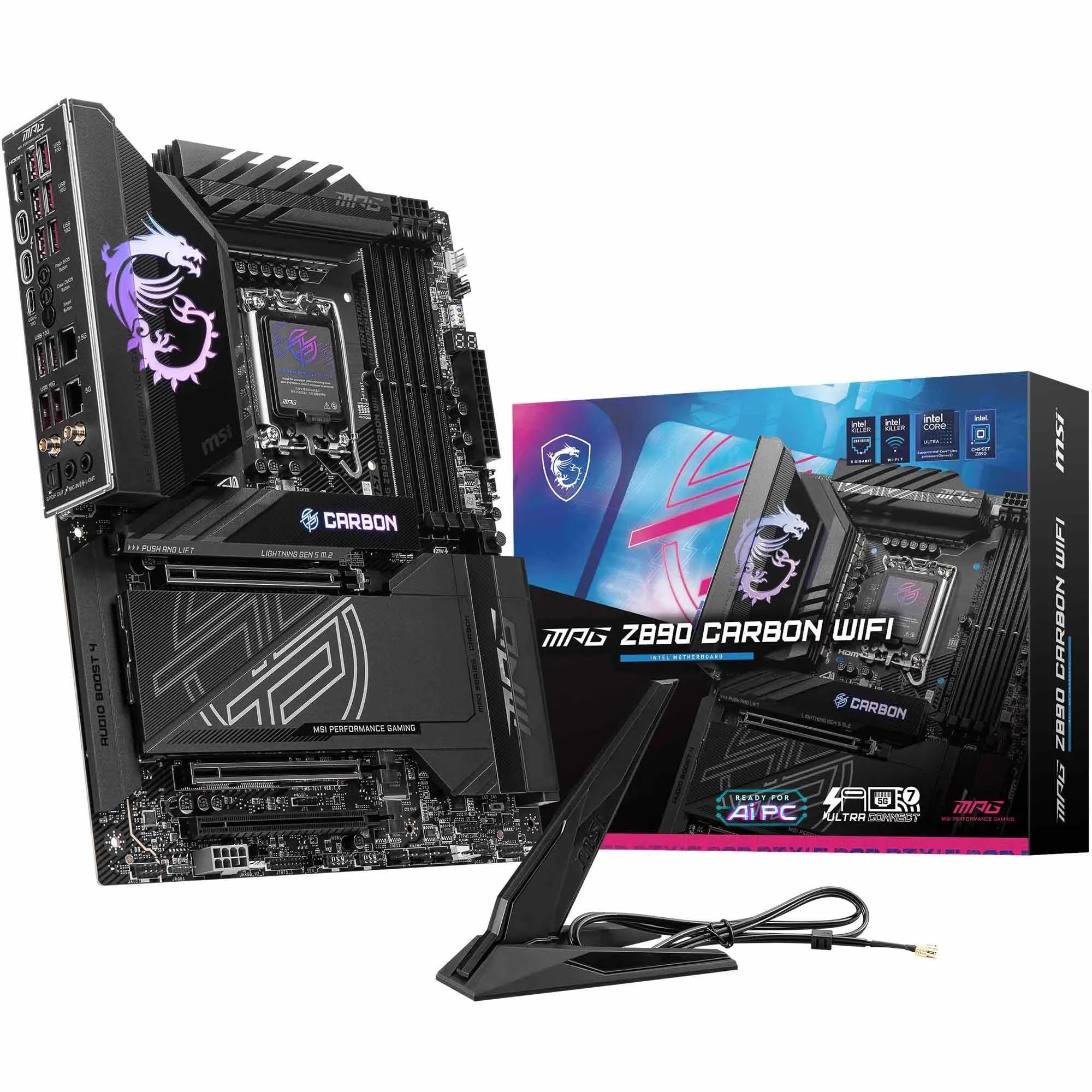 msi-mpg-z890-carbon-wifi-scheda-madre-atx-supporta-intel-core-ultra-serie-2-lga-1851-vrm-110a-sps-ddr5-9200-mt-s-oc-pcie-5-0-x16-m-2-gen5-wi-fi-7-5g-lan
