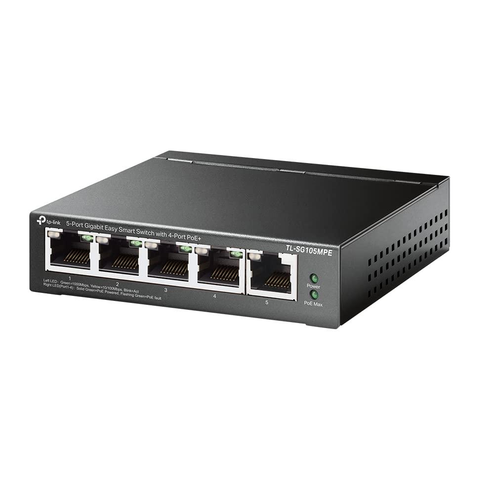 tp-link-tl-sg105mpe-switch-poe-gestito-gigabit-ethernet-5-porte-gigabit-4-poe-vlan-qos-easy-smart-30w-per-porta-poe-120w-su-tutte-le-porte-802-3af-at-adatto-per-casa-ufficio-plug-play