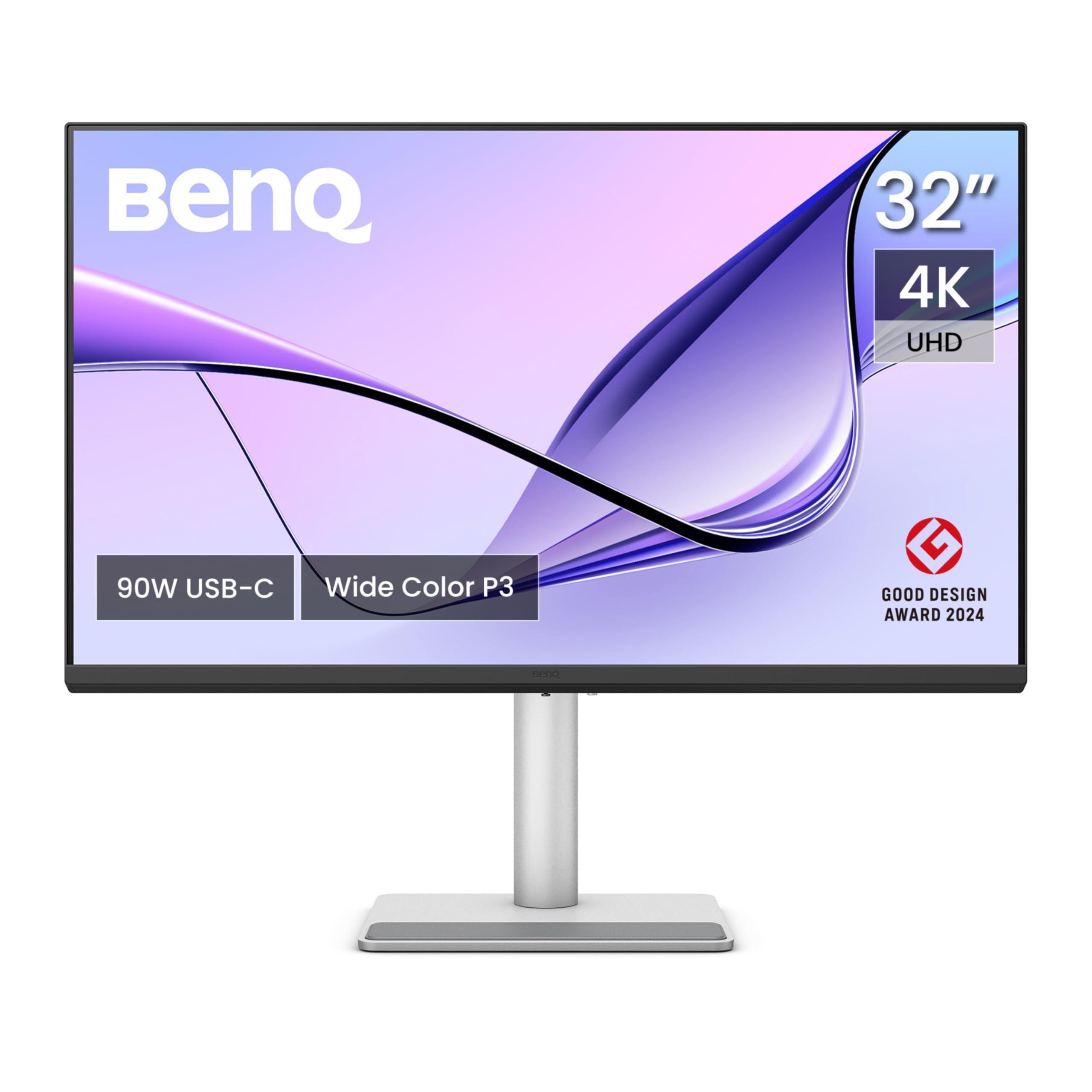 benq-ma320u-monitor-per-macbook-pro-air-32-4k-3840x2160-due-usb-c-alimentazione-90w-compatibile-con-colori-mac-hub-usb-comandi-volume-luminosita-per-mac-supporto-regolabile-gamma-colore-p3