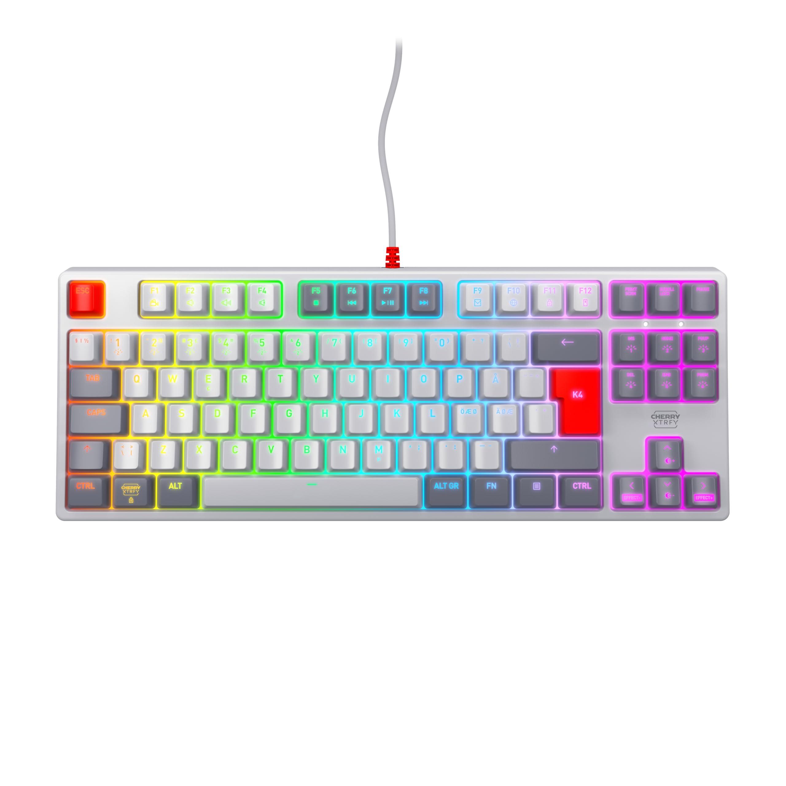 cherry-xtrfy-k4v2-tkl-tastiera-da-gioco-cablata-senza-tastierino-numerico-layout-pan-nordico-qwerty-illuminazione-rgb-interruttori-mx2a-red-retro-layout-pan-nordico-qwerty