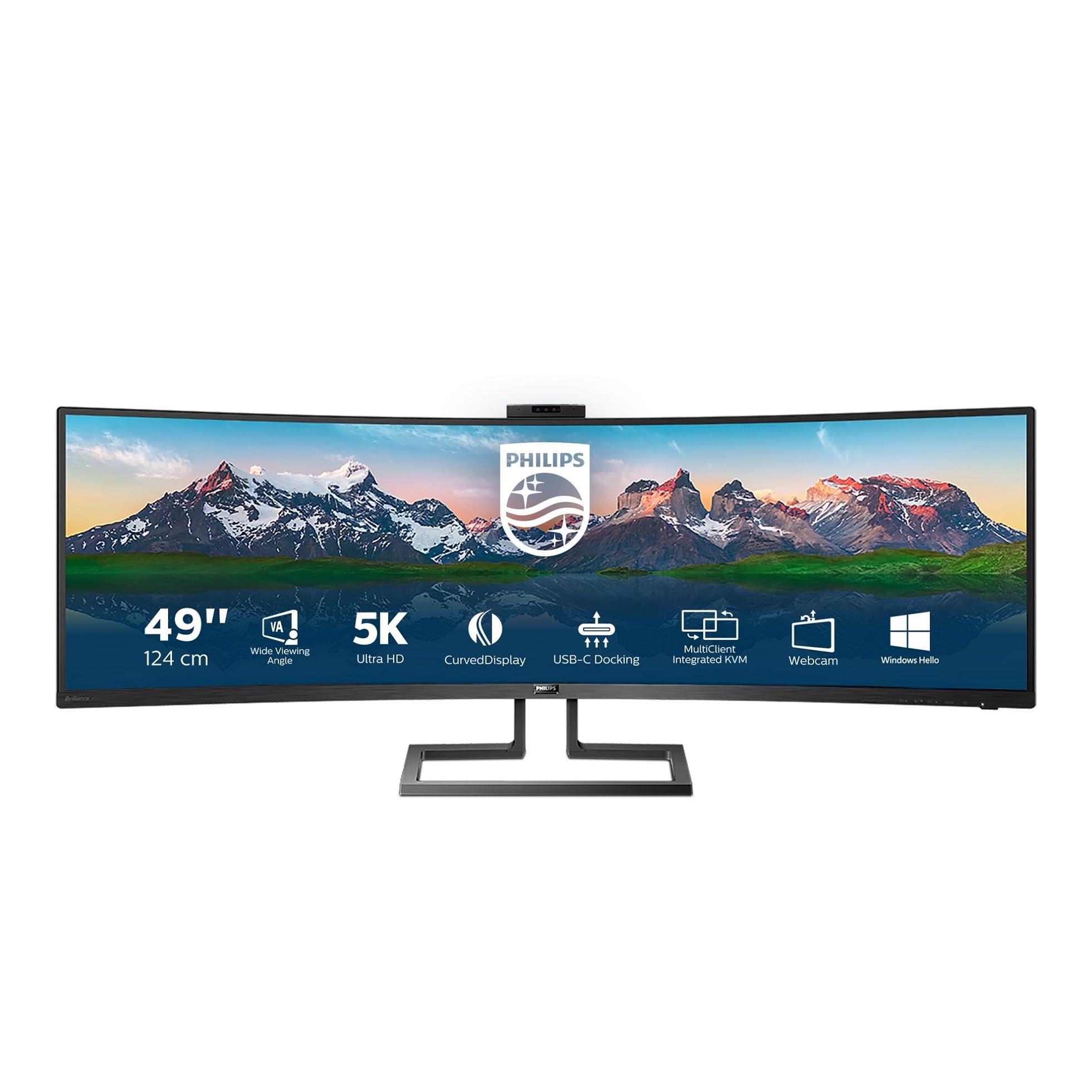 philips-monitor-curvo-49-499p9h-gaming-superwide-32-9-risoluzione-5120-1440-adaptive-sync-hdr-400-multiview-con-kvm-switch-integrato-docking-station-usb-c-microfono-low-blue-vesa-nero