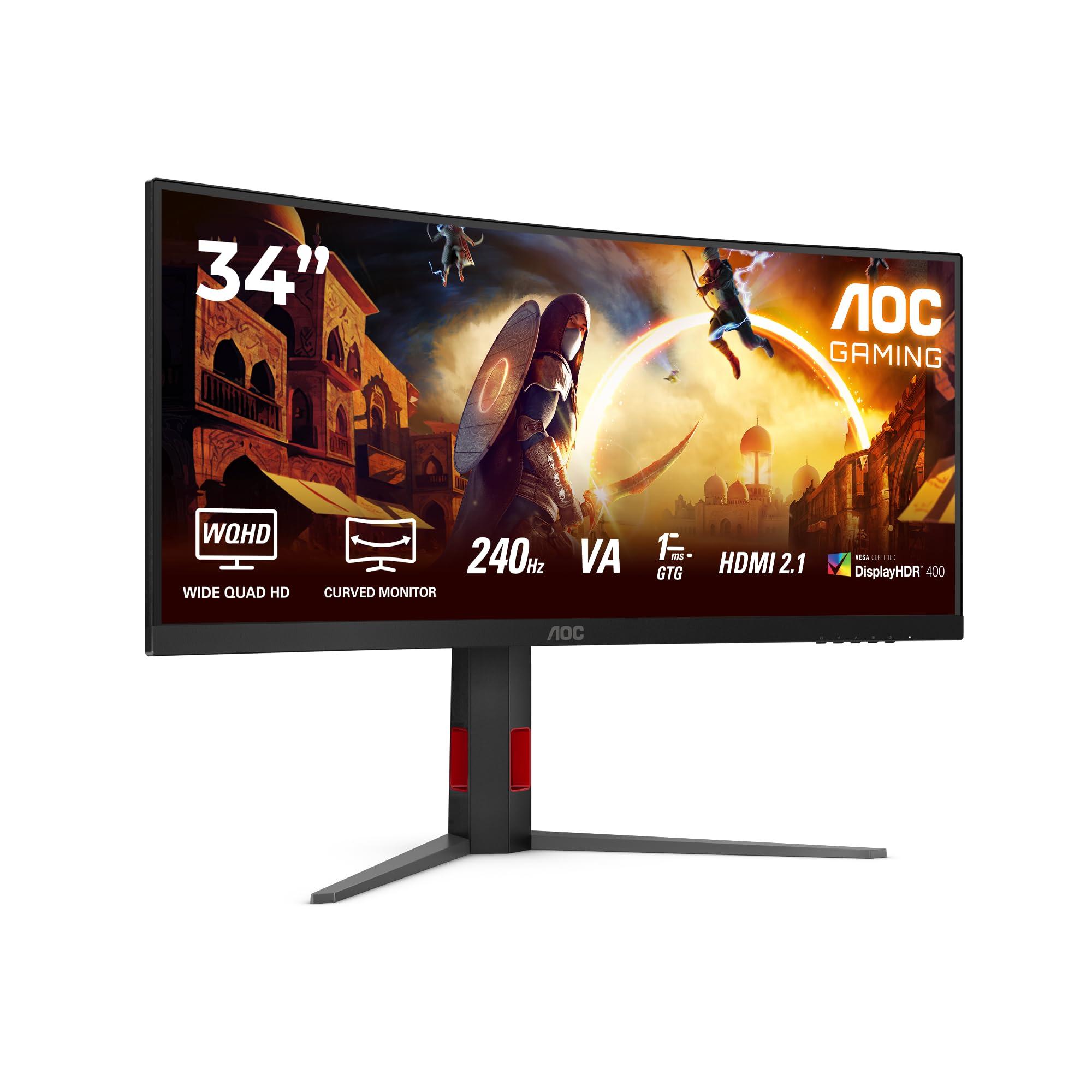 aoc-gaming-cu34g4z-monitor-curvo-wqhd-da-34-pollici-240-hz-freesync-prem-hdr400-3440x1440-1ms-gtg-2x-hdmi-2-1-1x-displayport-1-4-usb-hub-nero-rosso-34-inch-wqhd
