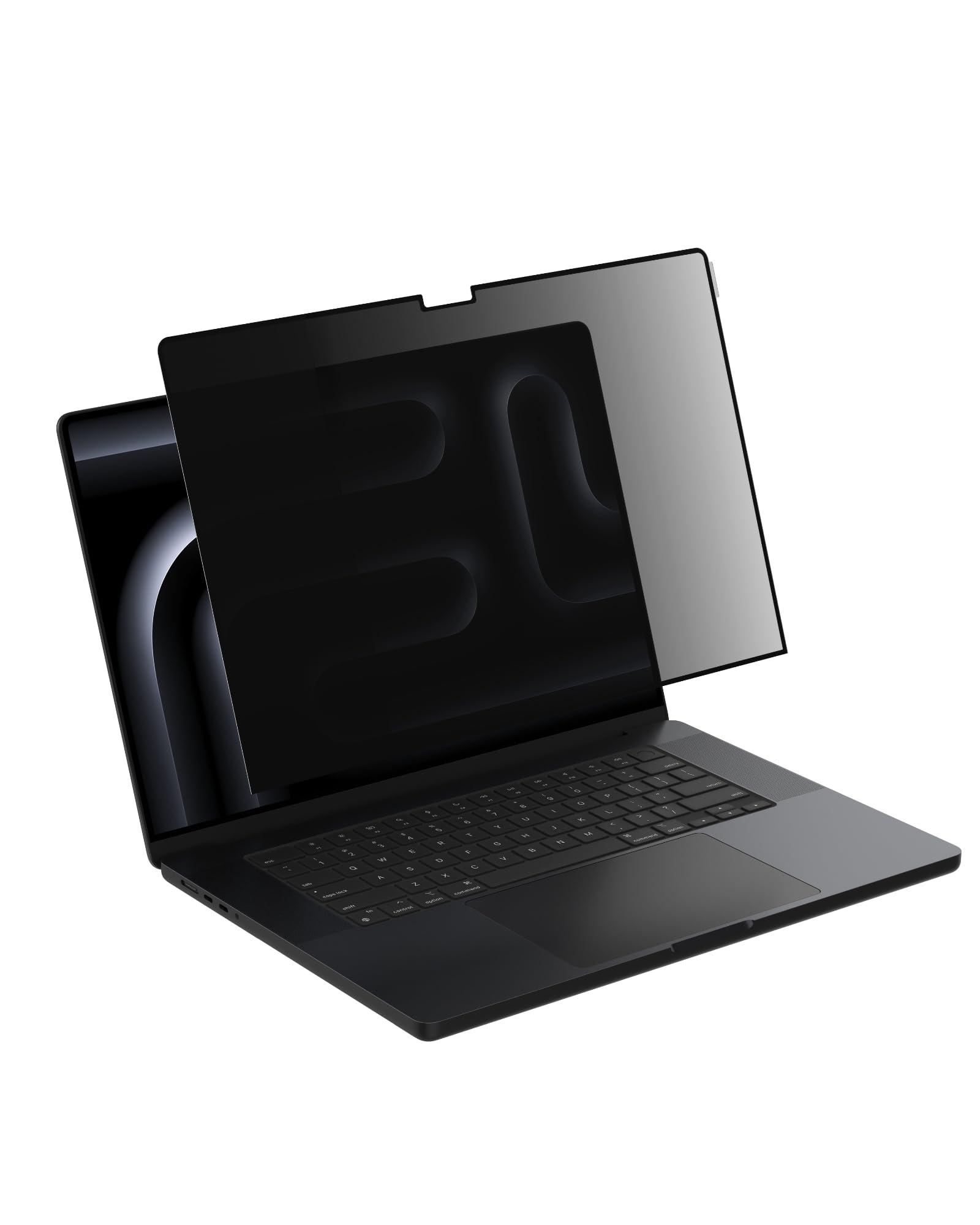 belkin-screenforce-trueprivacy-pellicola-protettiva-per-macbook-pro-16-m1-m2-m3-antiriflesso-privacy-durezza-2h-rimovibile-e-riutilizzabile-fissaggio-in-silicone-facile-applicazione-a-scatto-e