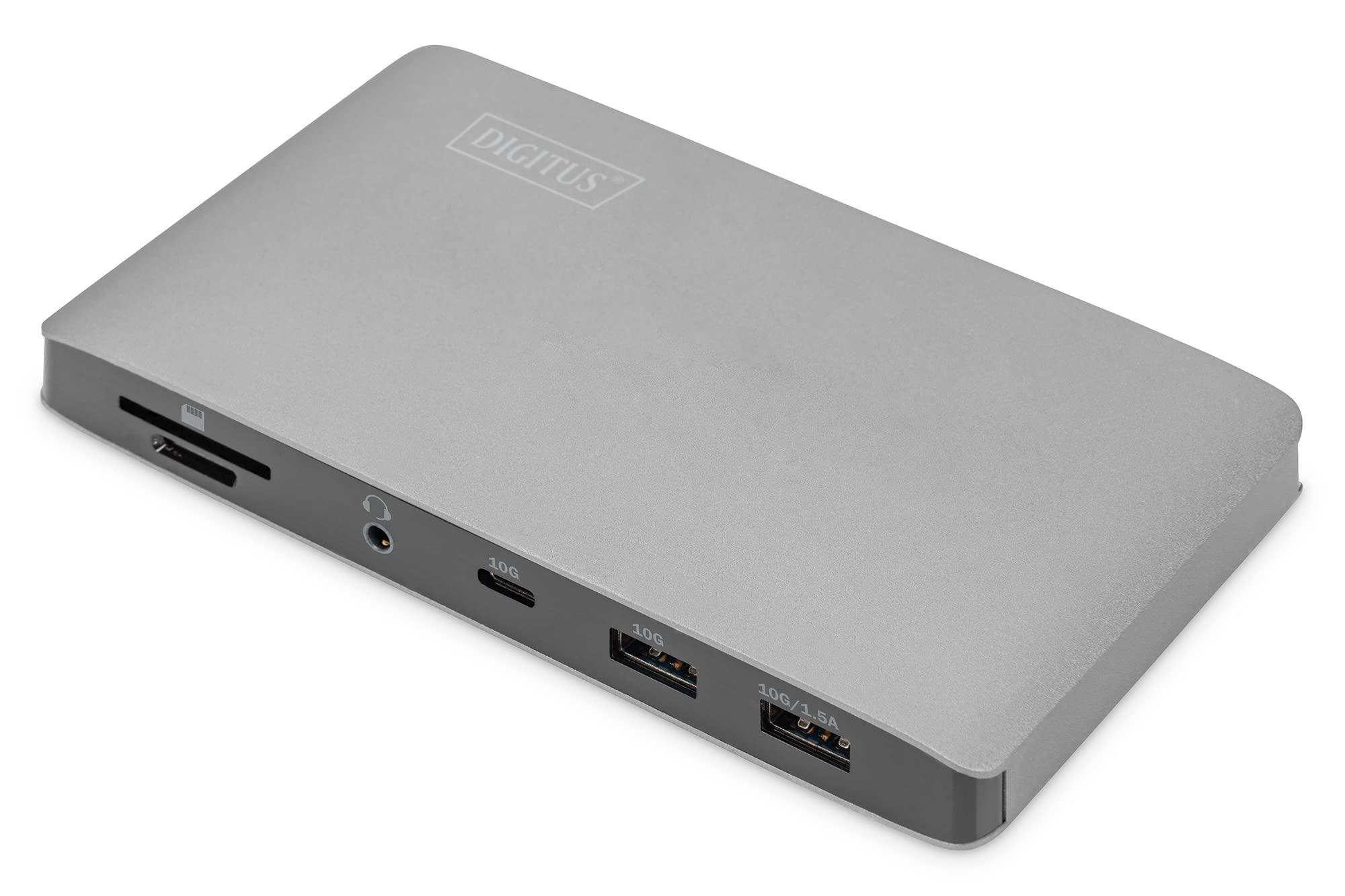 digitus-usb4-thunderbolt-docking-station-10-porte-2x-dp-8k-30hz-3x-usb-3-0-usb-2-0-1x-usb-type-c-rj45-lan-jack-audio-lettore-di-schede-grigio