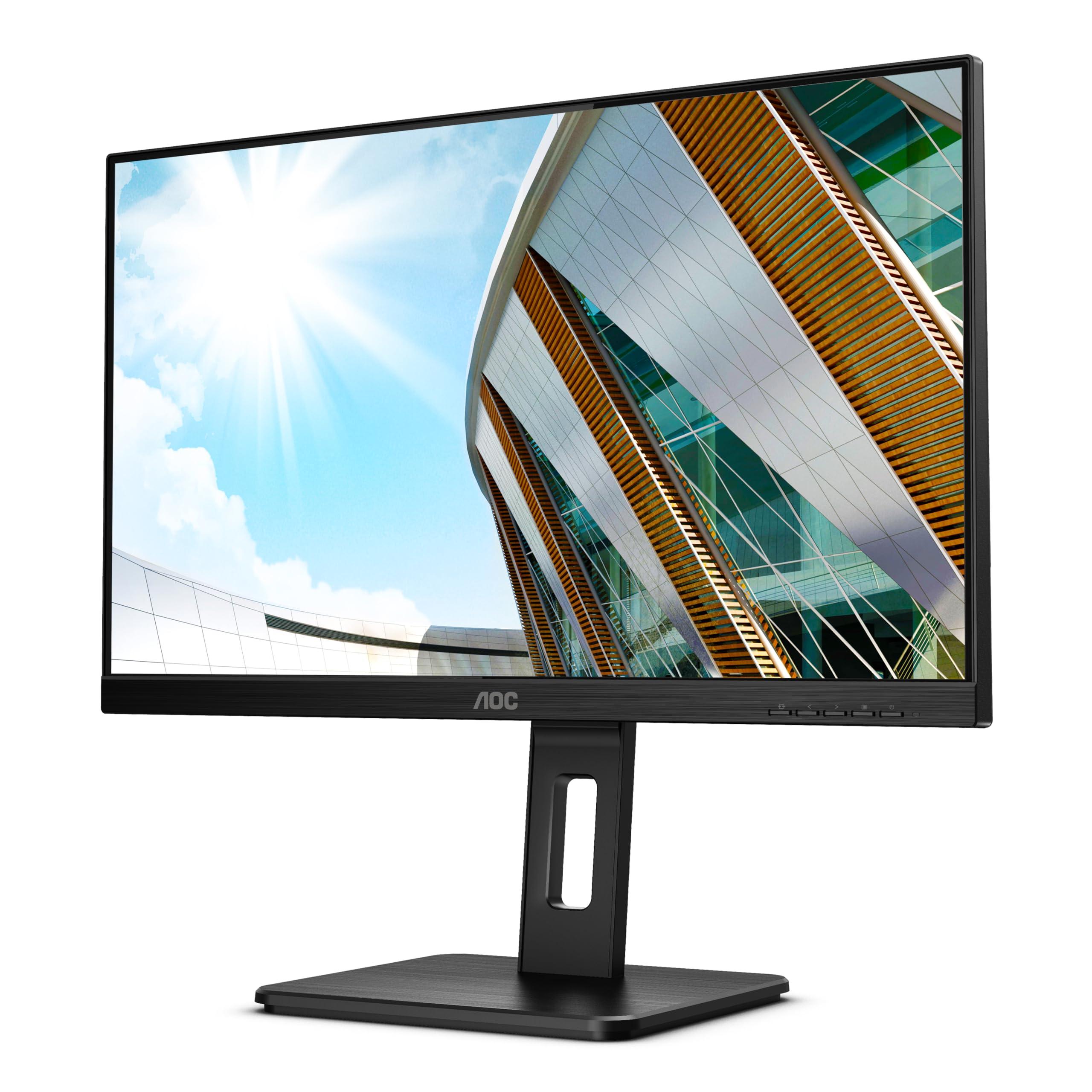 aoc-q24p2q-monitor-qhd-da-24-regolabile-in-altezza-2560-x-1440-75-hz-vga-hdmi-displayport-hub-usb-colore-nero