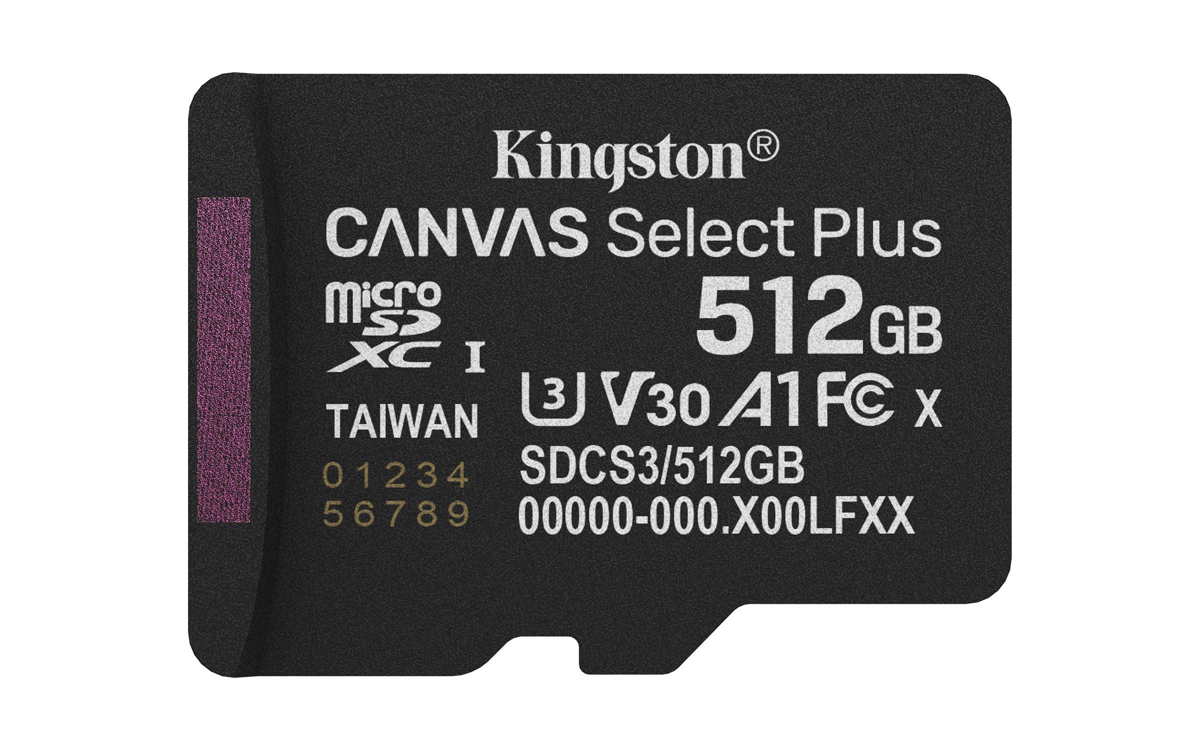 kingston-canvas-select-plus-scheda-di-memoria-microsd-512gb-micsdxc-gen3-150r-a1-adattatore-sd-non-incluso-sdcs3-512gbsp