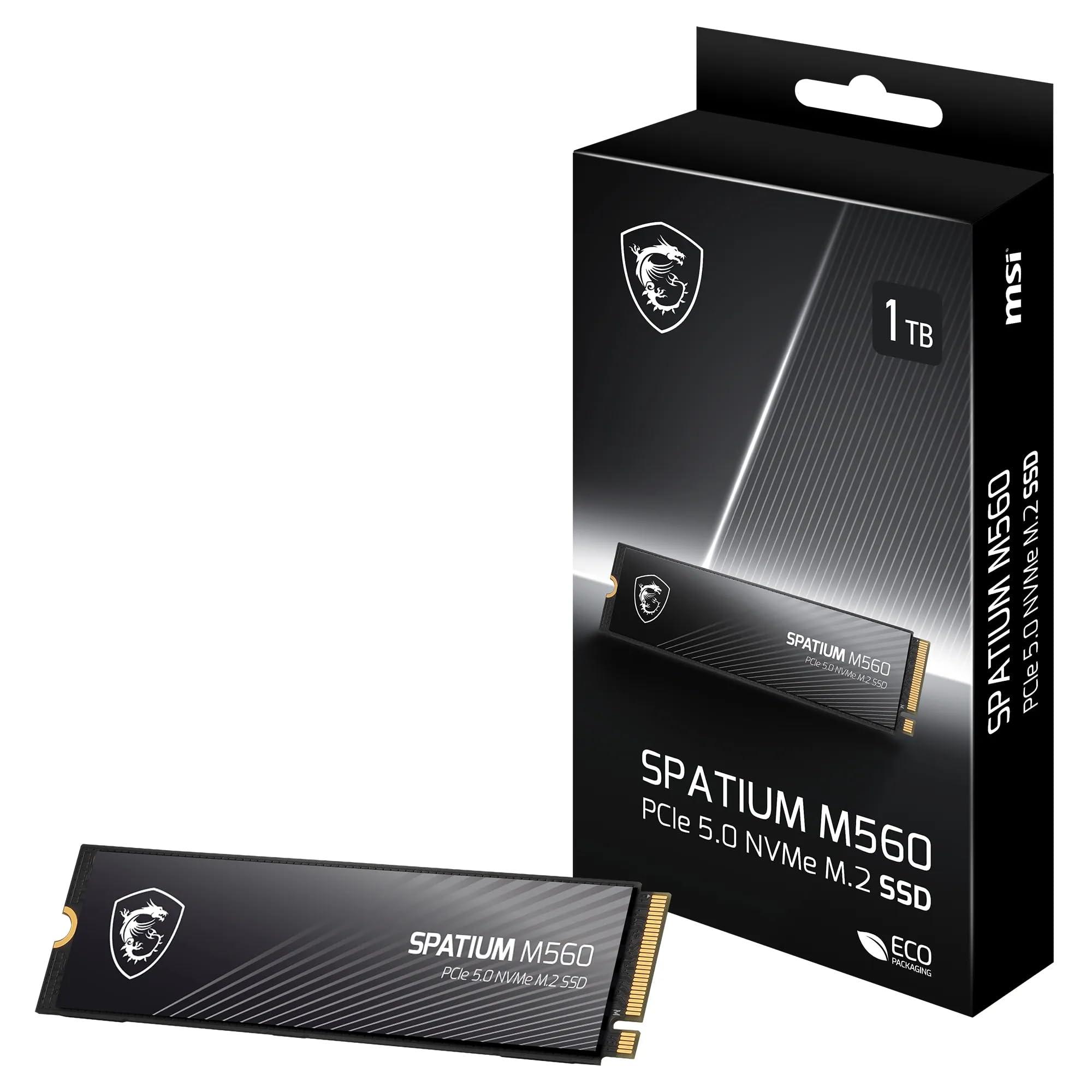 msi-spatium-m560-ssd-1tb-pcie-5-0-nvme-m-2-fino-a-10-200-mb-s-in-lettura-e-8-400-mb-s-in-scrittura-3d-nand-sicurezza-dati-integrata-msi-center-garanzia-5-anni-600-tbw