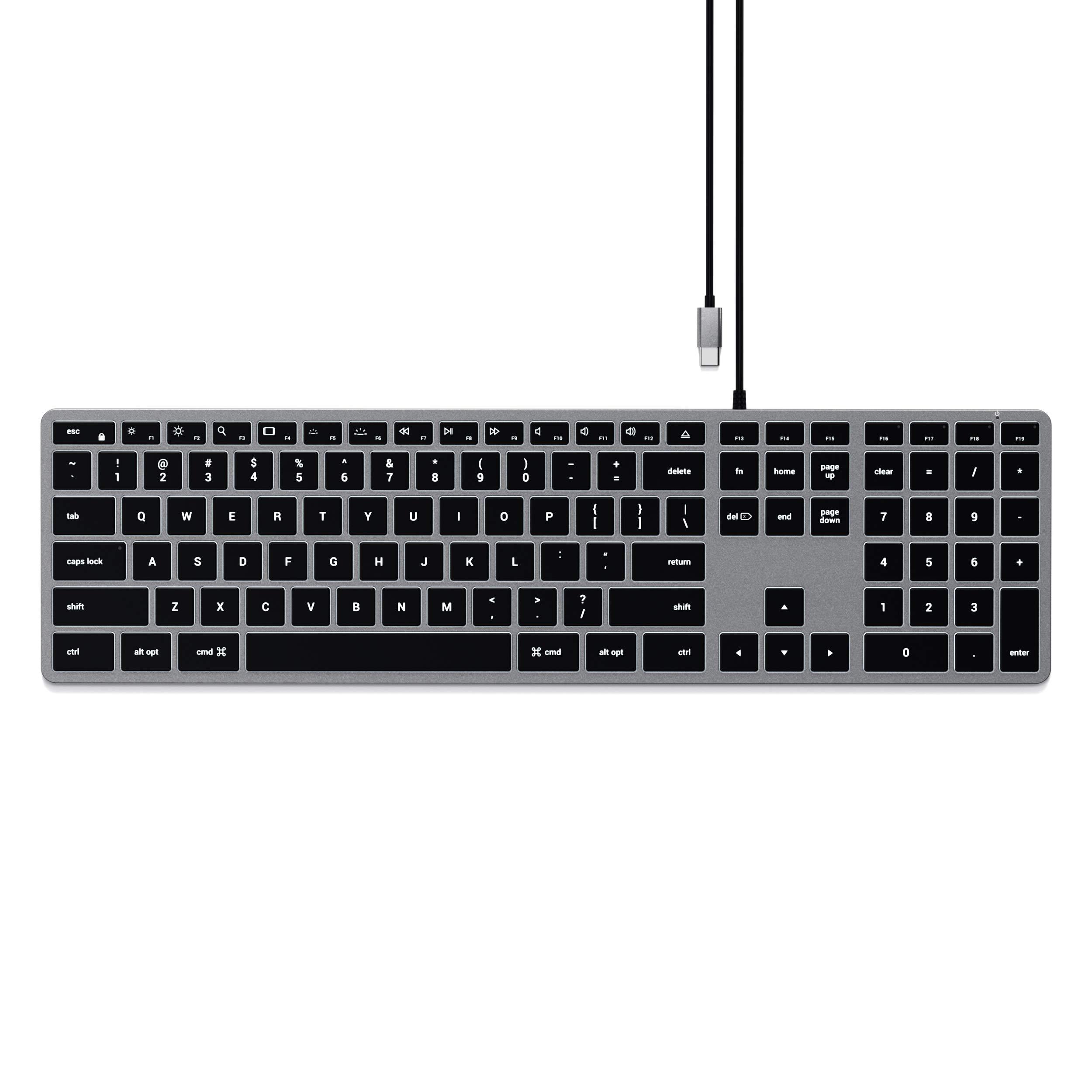 satechi-slim-w3-tastiera-retroilluminata-cablata-con-tastierino-numerico-layout-qwerty-stati-uniti-connessione-usb-c-per-macbook-air-e-pro-m5-m4-mac-mini-ipad-air-e-pro-imac-e-altro-grigio
