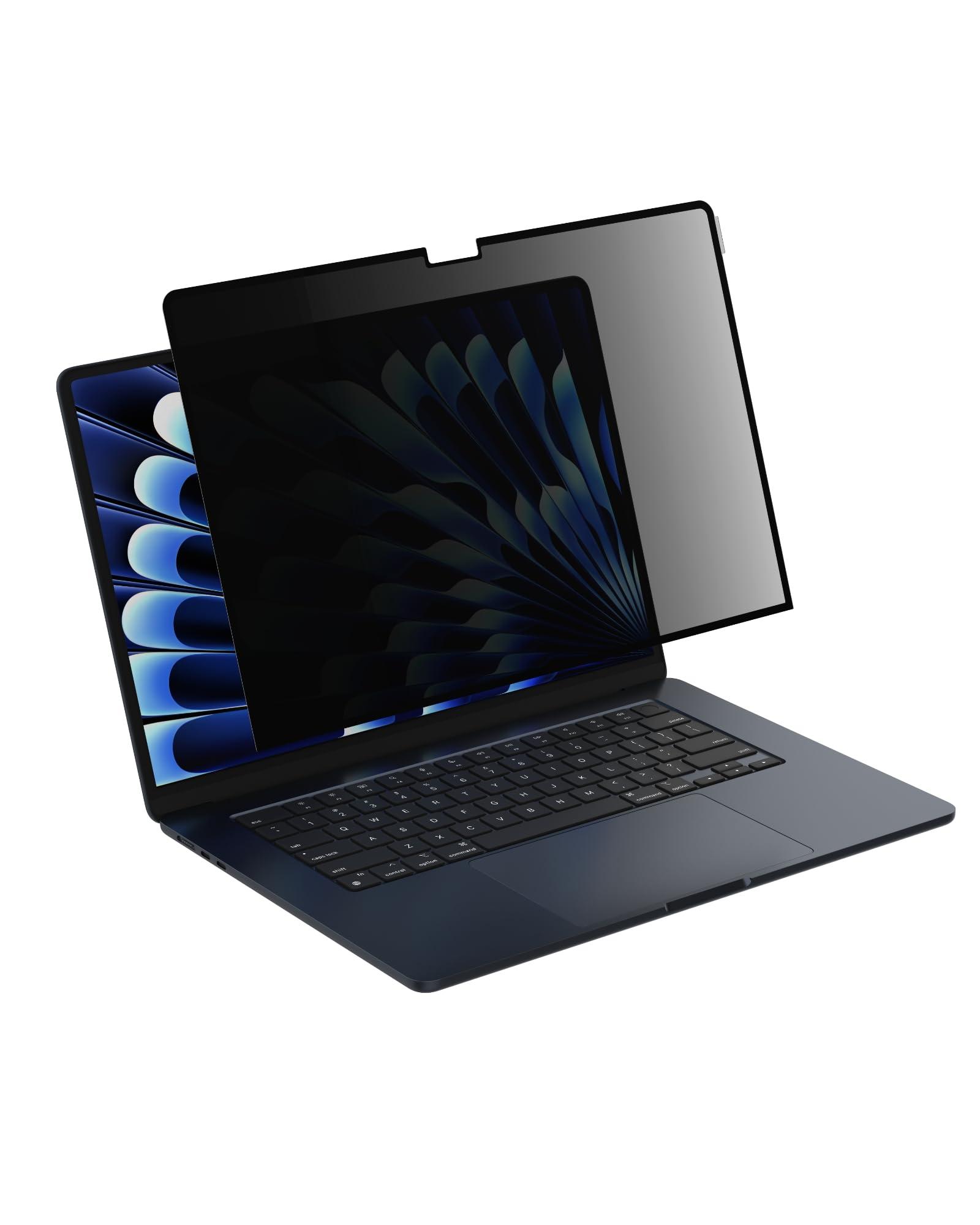 belkin-screenforce-trueprivacy-pellicola-protettiva-per-macbook-air-15-m2-antiriflesso-durezza-2h-rimovibile-e-riutilizzabile-con-attacco-in-silicone-facile-applicazione-a-scatto-e-sganciamento