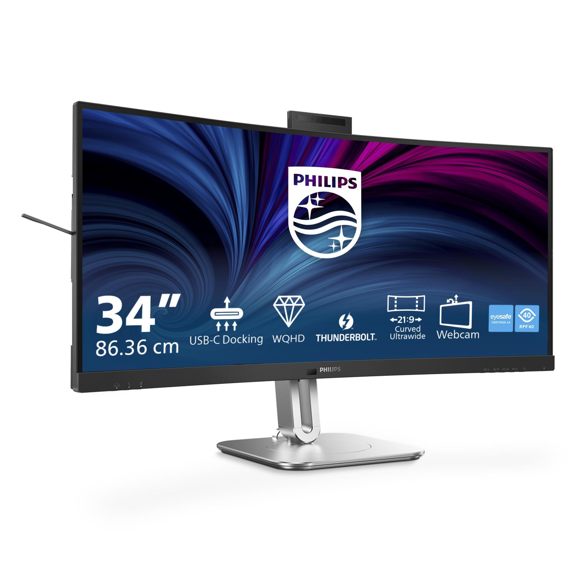 philips-34b2u6603ch-monitor-curvo-wqhd-da-34-pollici-altezza-regolabile-altoparlanti-webcam-da-5-mp-cancellazione-del-rumore-hdr400-3440x1440-hdmi-displayport-usb-c-usb-hub-grigio-scuro