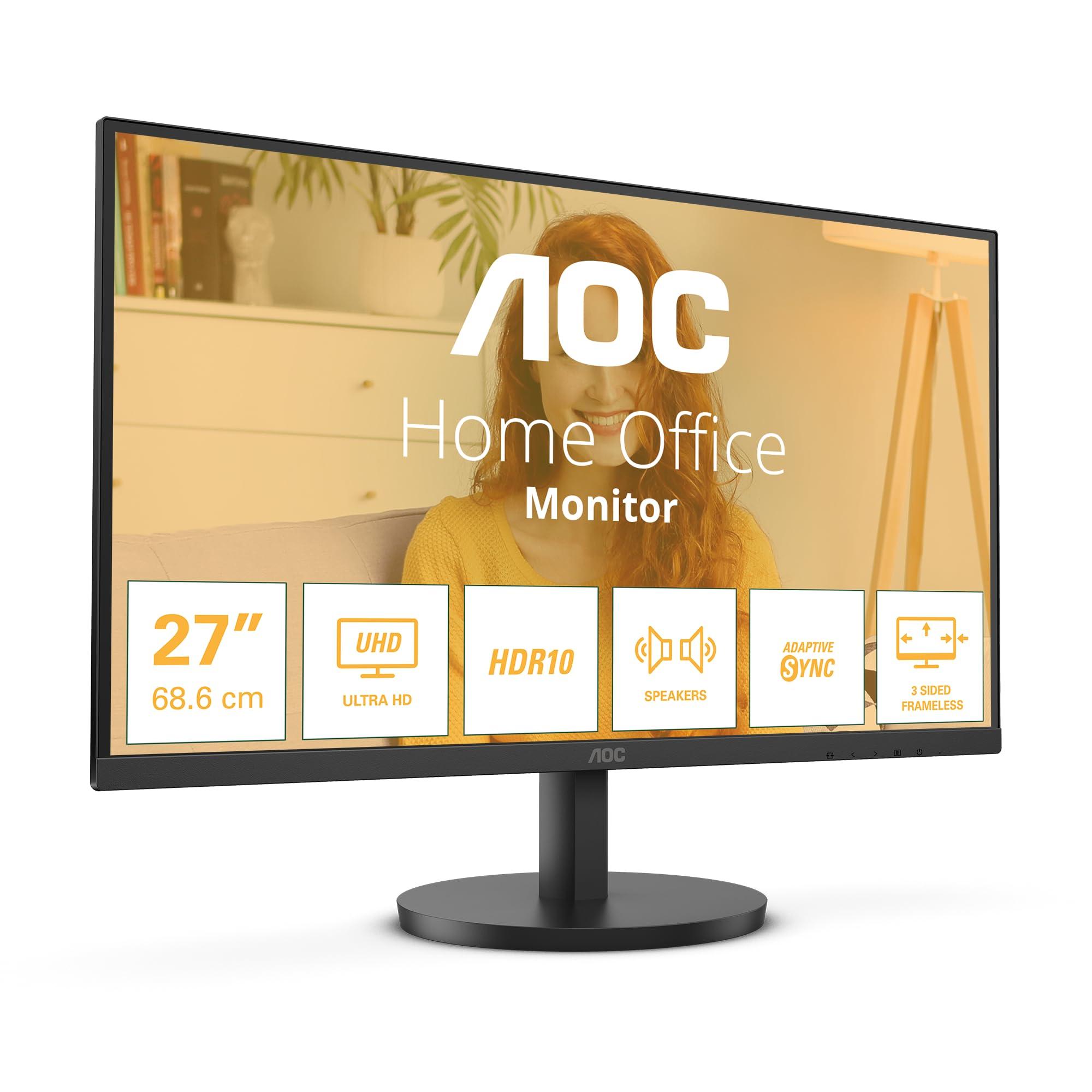 aoc-u27b3a-monitor-uhd-da-27-pollici-altoparlanti-hdr10-3840x2160-60-hertz-hdmi-2-0-displayport-1-4-nero-27-pollice-4k-ips-60-hz
