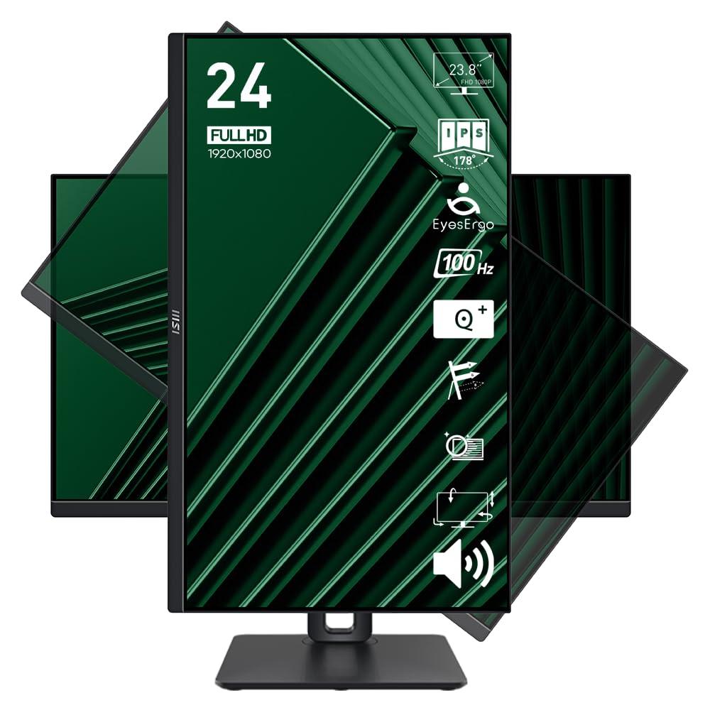 msi-pro-mp245pg-23-8-monitor-fhd-pannello-ips-1920-x-1080-100-hz-schermo-eye-friendly-compatibile-con-montaggio-vesa-supporto-display-kit-regolabile-in-4-direzioni-hdmi-1-4-displayport-1-2