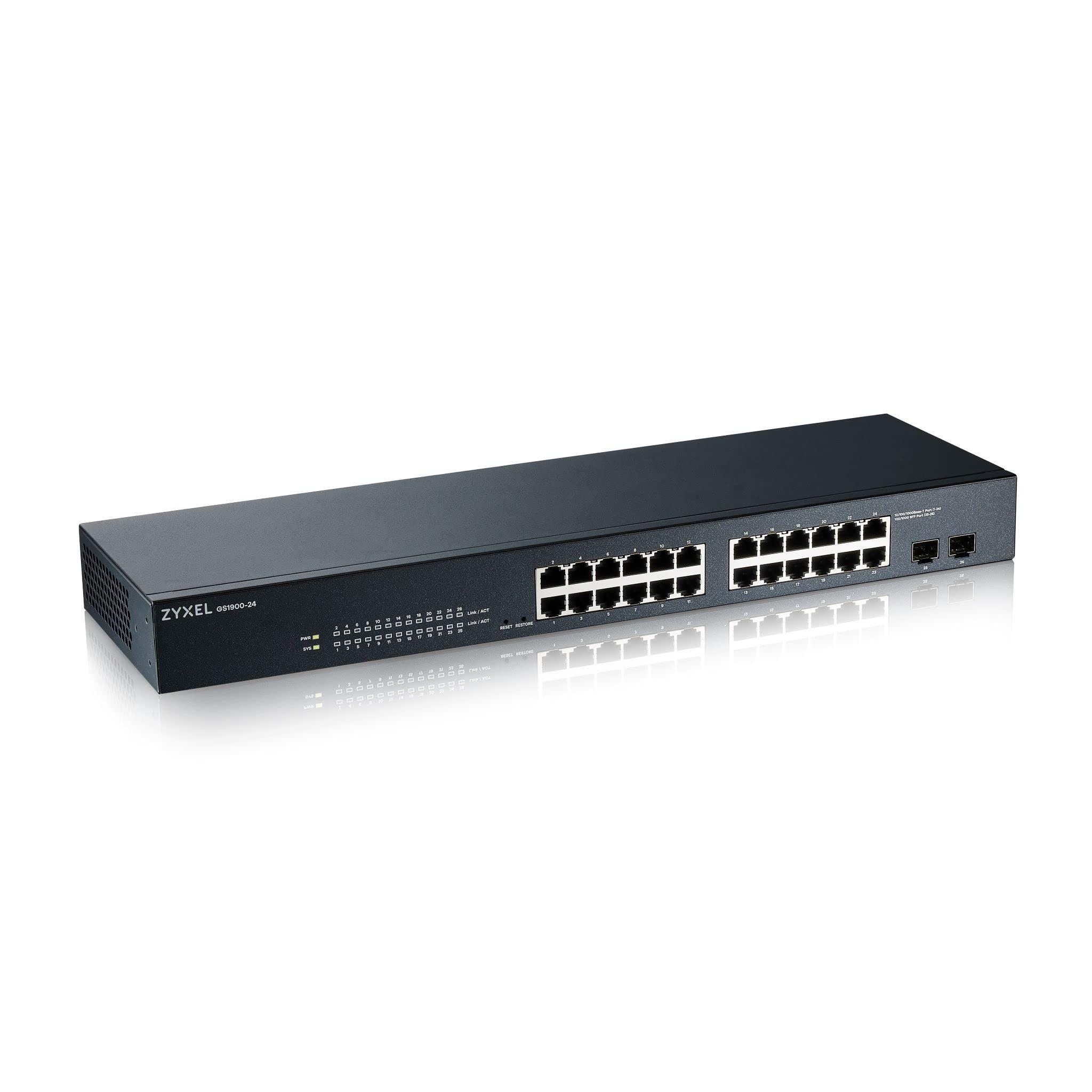 zyxel-24-porte-gigabit-switch-gestione-smart-montaggio-in-rack-e-senza-ventola-vlan-igmp-qos-garanzia-a-vita-gs1900-24