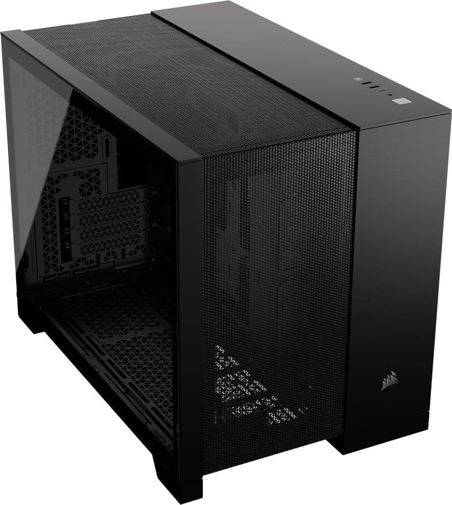 corsair-2500d-airflow-matx-pc-case-nessuna-ventola-inclusa-design-a-doppia-camera-ampia-flessibilita-di-raffreddamento-compatibile-con-schede-madri-a-connessione-inversa-nero