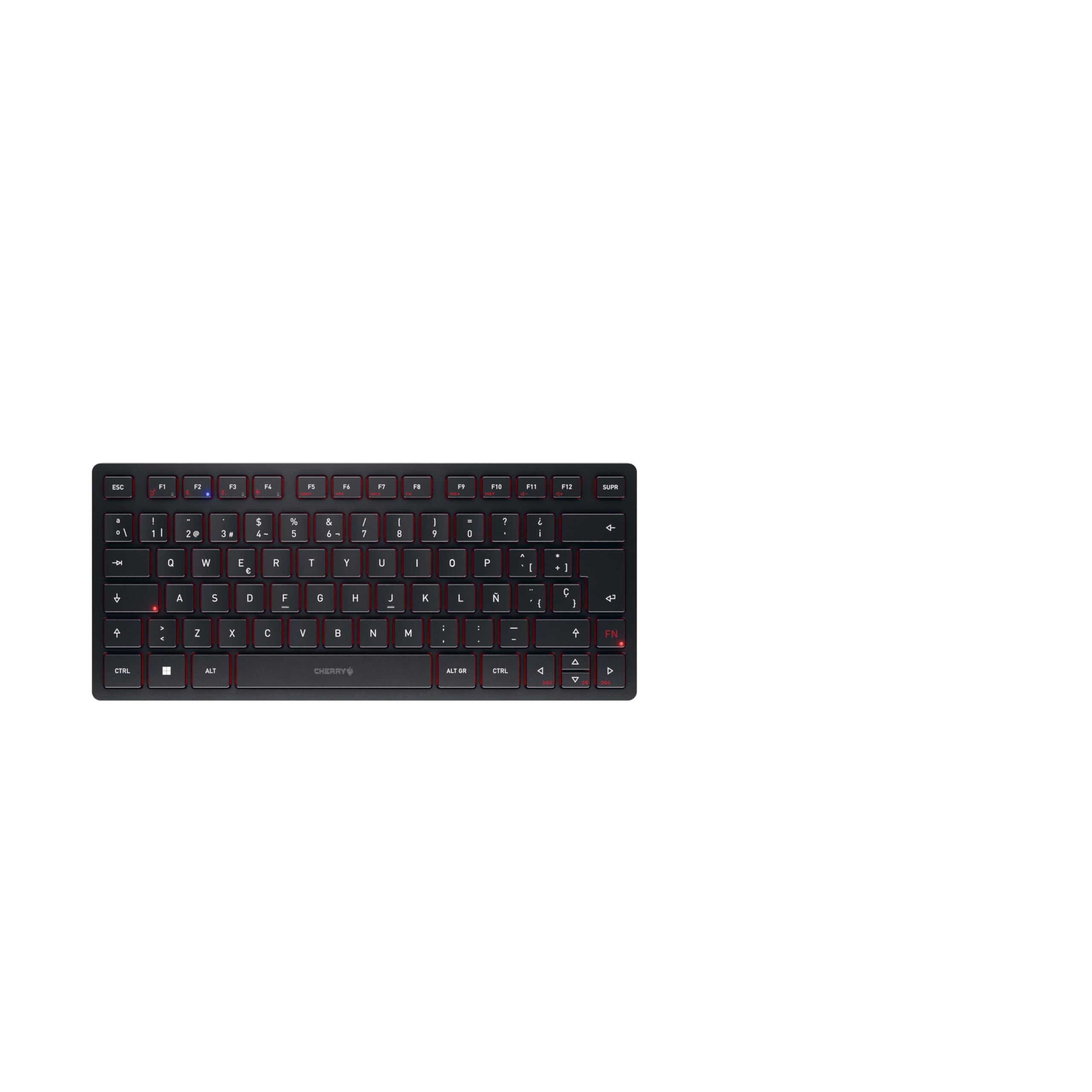 cherry-kw-9200-mini-tastiera-multidispositivo-compatta-per-fino-a-4-dispositivi-layout-per-la-spagna-qwerty-bluetooth-2-4-ghz-o-cavo-ricaricabile-nero