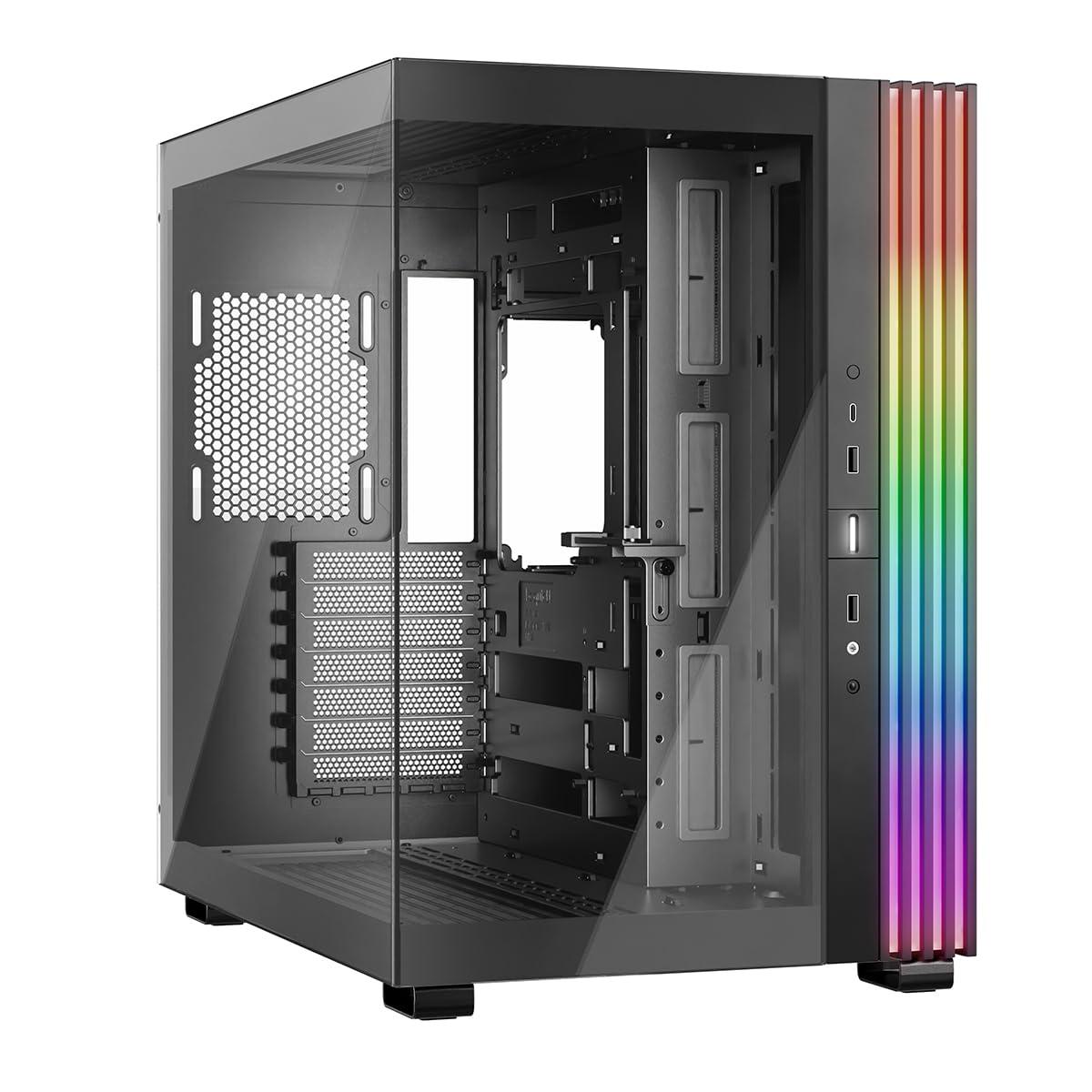 be-quiet-light-base-600-dx-black-pc-case-vista-panoramica-mozzafiato-show-case-design-dual-chamber-striscia-led-argb-massiccia-invertita-e-utilizzabile-orizzontalmente-design-backside-connector