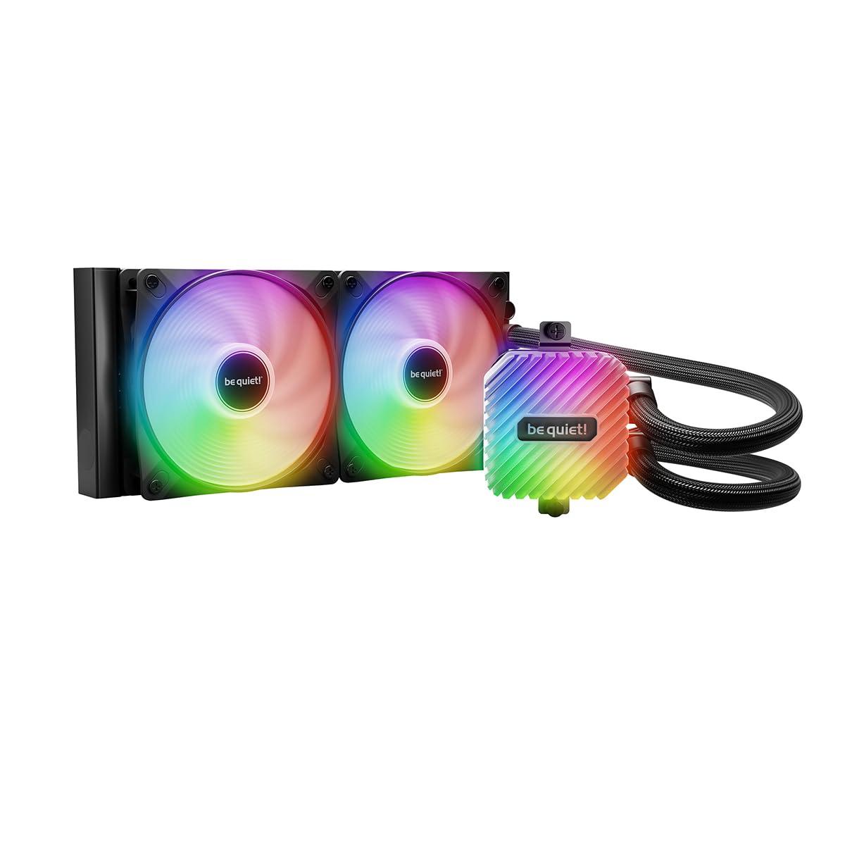be-quiet-light-loop-240mm-black-dissipatore-a-liquido-per-cpu-overclockate-2-ventole-argb-light-wings-lx-120mm-pwm-high-speed-unita-di-raffreddamento-con-led-hub-pwm-argb