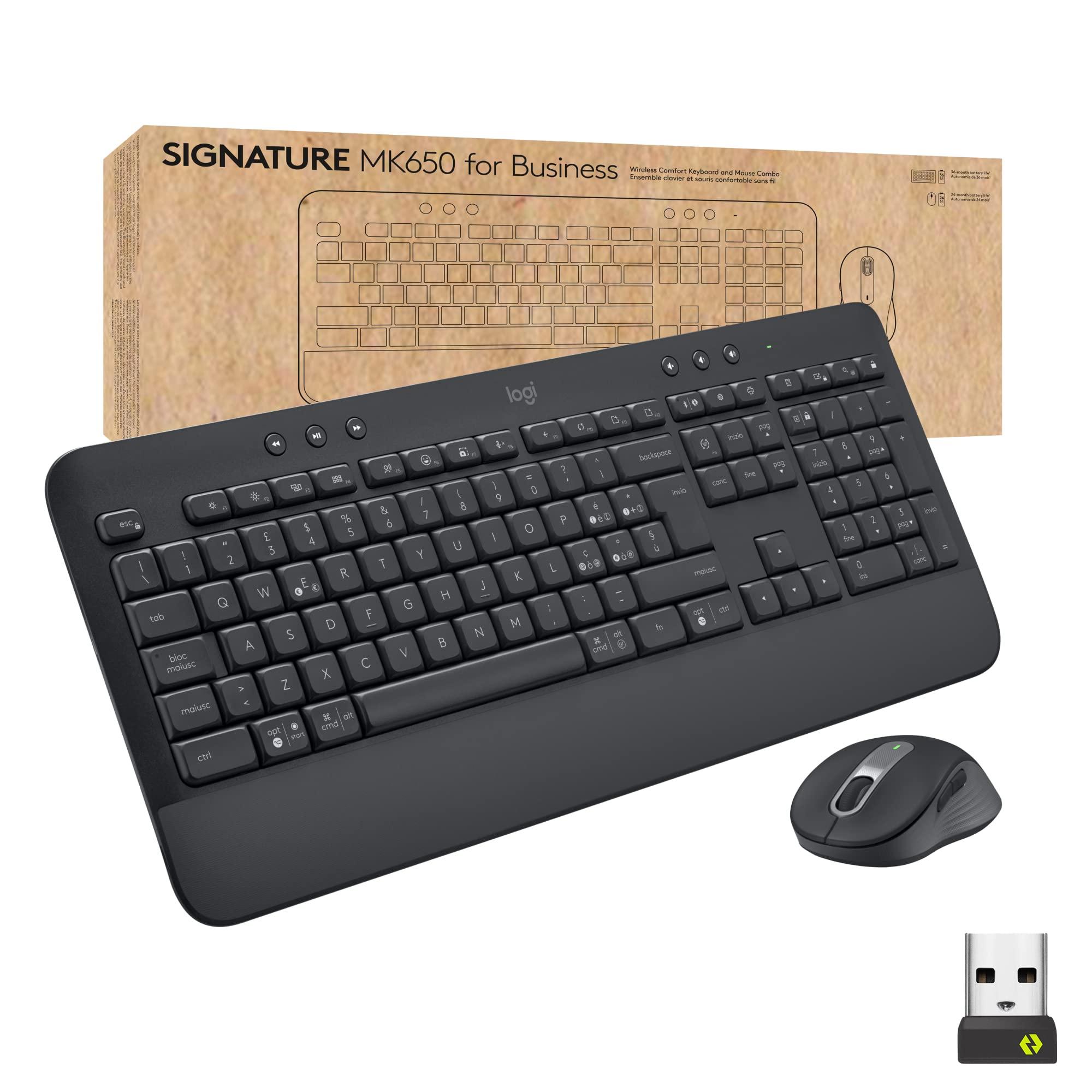 logitech-signature-mk650-combo-for-business-mouse-e-tastiera-senza-fili-logi-bolt-bluetooth-smartwheel-certificato-a-livello-globale-windows-mac-chrome-linux-ita-qwerty-nero