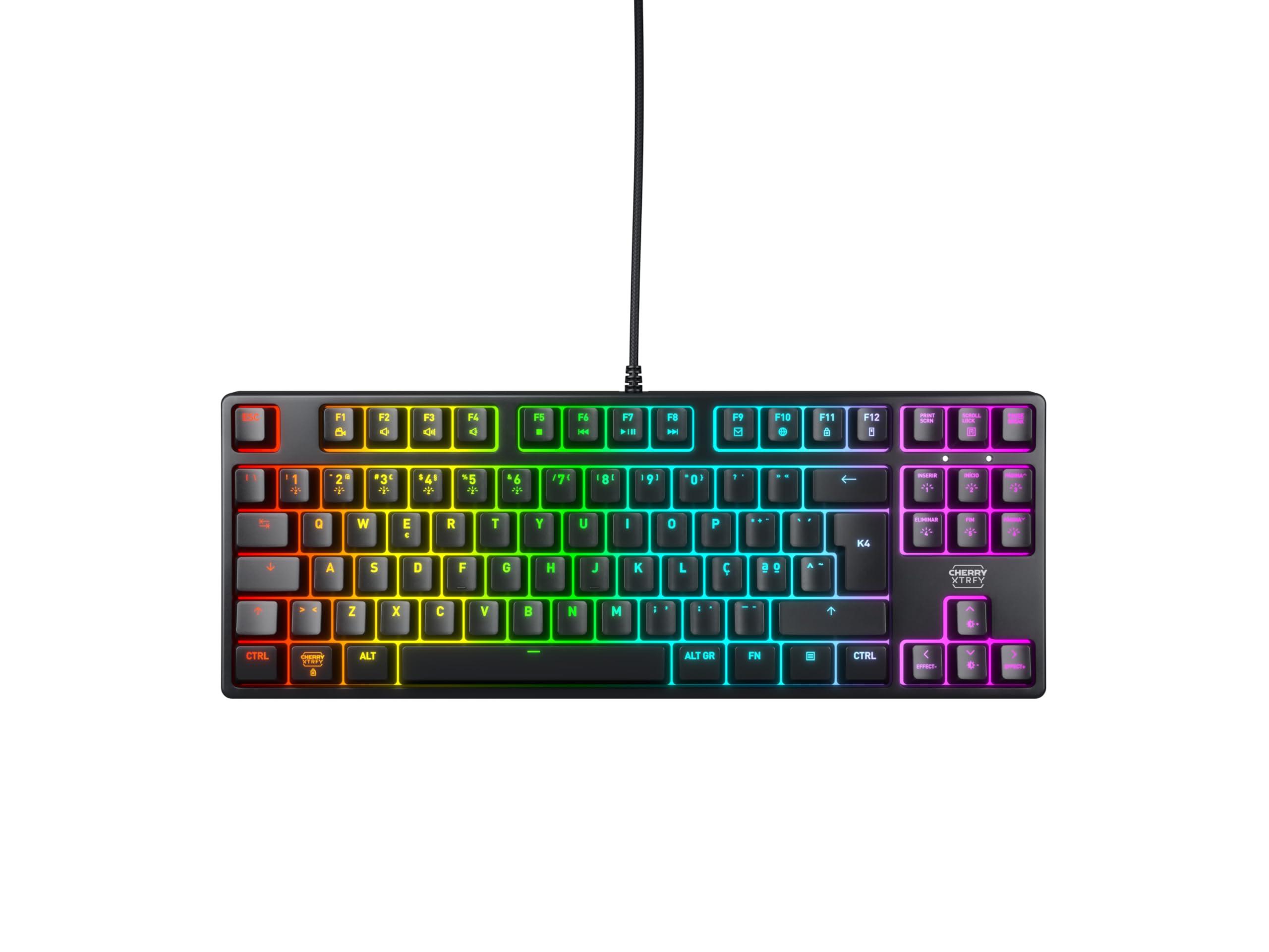 cherry-xtrfy-k4v2-tkl-tastiera-da-gioco-cablata-senza-tastierino-numerico-layout-portoghese-qwerty-illuminazione-rgb-interruttori-meccanici-mx2a-red-nero-layout-portoghese-qwerty