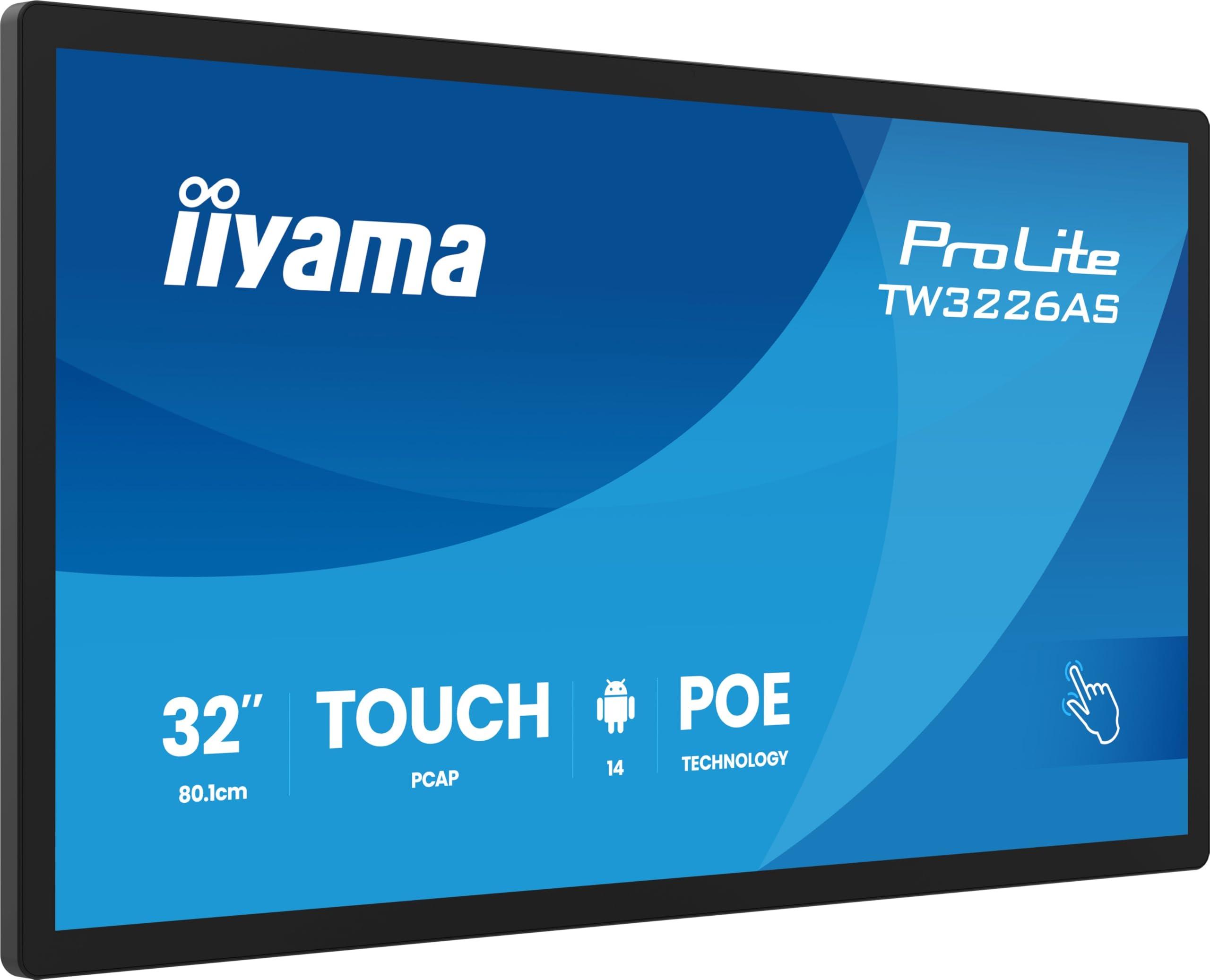 iiyama-prolite-tw3226as-b3p-monitor-led-va-da-80-1-cm-31-5-full-hd-10-punti-multi-touch-capacitivo-android-14-os-hdmi-out-usb3-2-2-0-usb-c-rj45-poe-wifi-bluetooth-24-7-3h-antiriflesso-nero