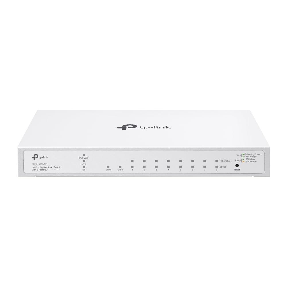 tp-link-festa-festa-fs310gp-switch-gigabit-a-10-porte-8-porte-gigabit-802-3af-at-poe-2-slot-sfp-gigabit-budget-poe-totale-da-61-w-fino-a-30-w-per-porta-gestione-cloud-gratuita