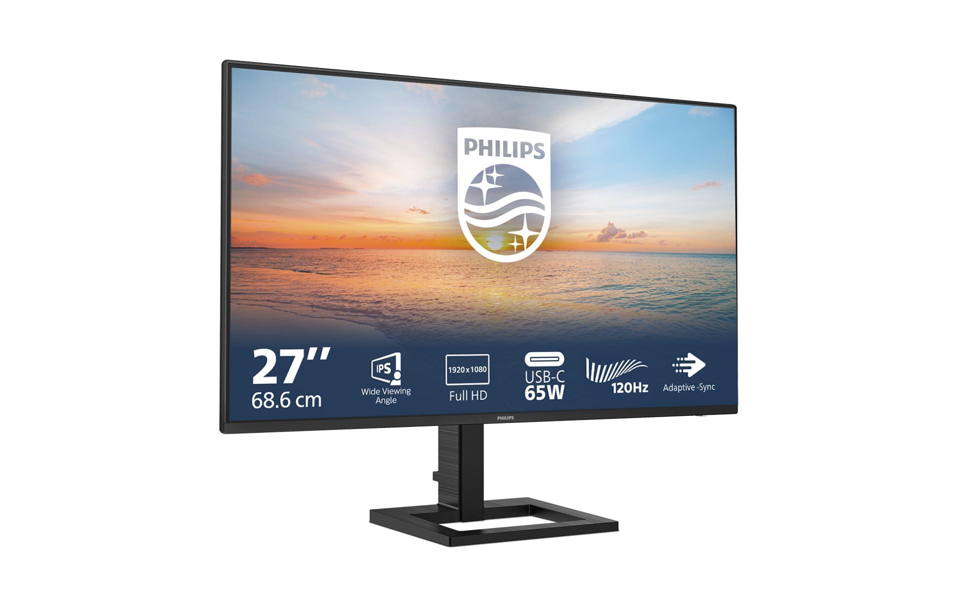 philips-27e1n1300ae-monitor-full-hd-da-27-pollici-altoparlanti-regolabile-in-altezza-1920x1080-120-hz-hdmi-usb-c-65w-pd-hub-usb-nero