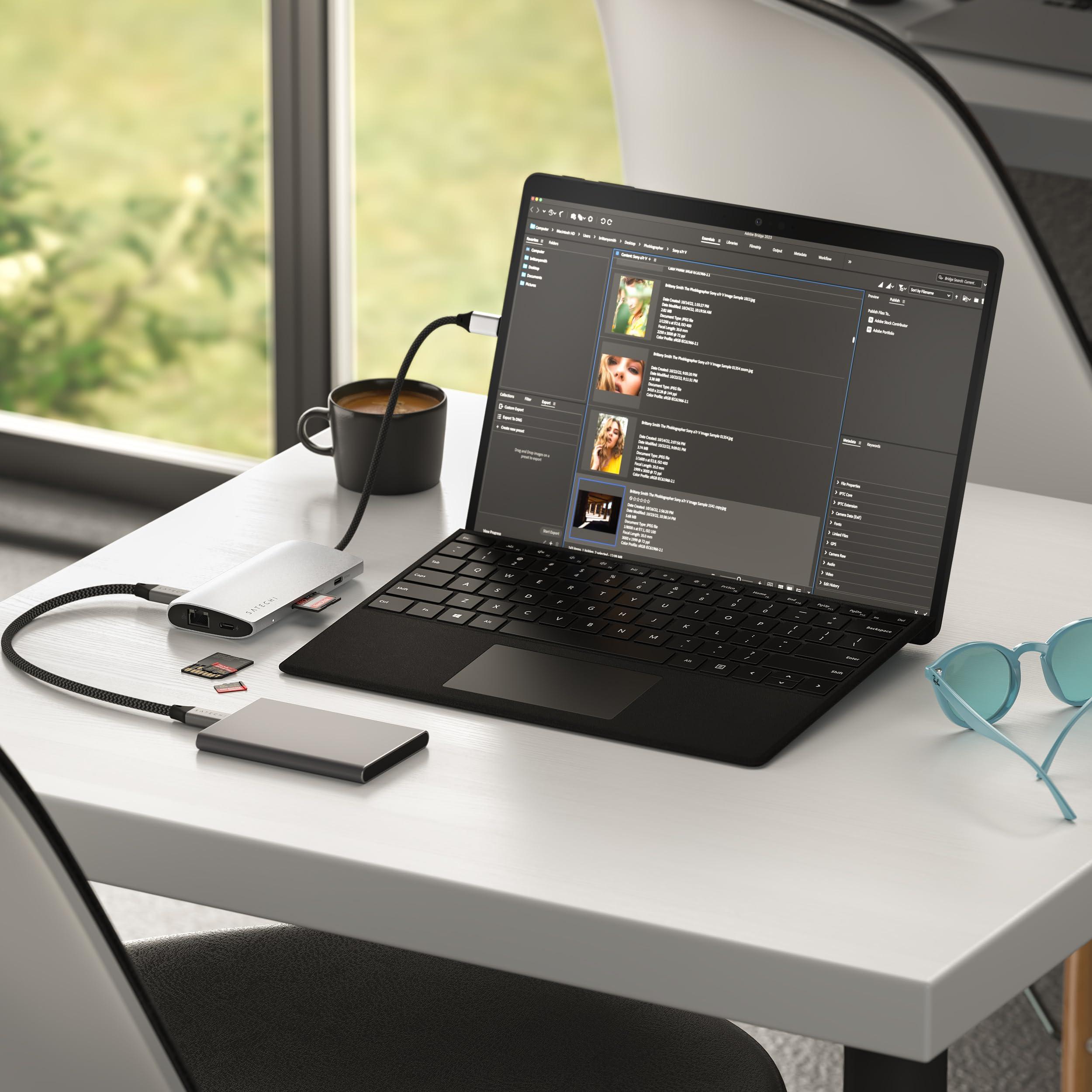 satechi-8-in-1-hub-usb-c-v3-con-hdmi-8k-30hz-o-4k-120hz-ricarica-pd-100w-ethernet-4x-porte-usb-c-10gbps-e-lettore-schede-sd-uhs-ii-per-macbook-air-pro-pc-portatile-argento