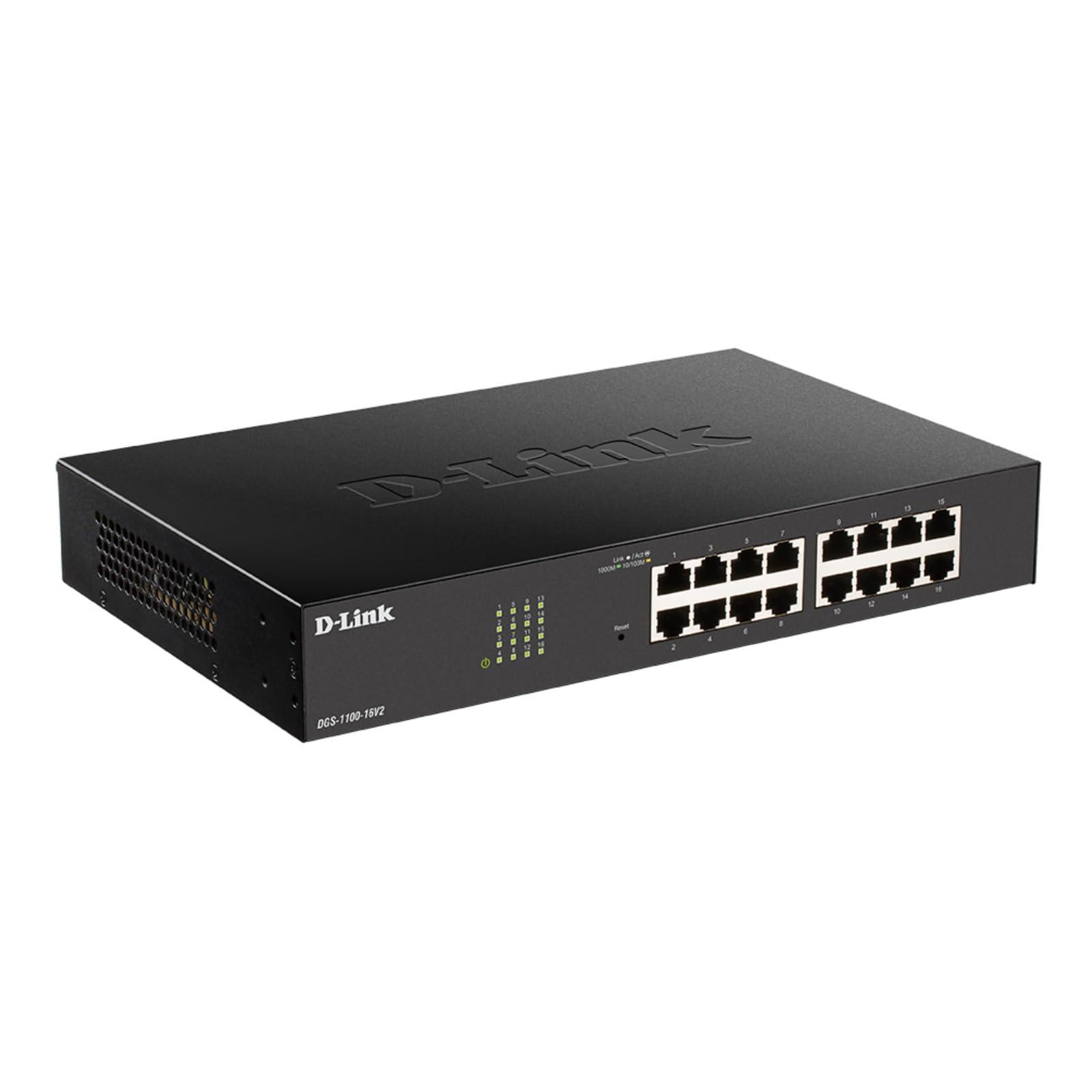 d-link-dgs-1100-16v2-smart-switch-gestito-16-porte-gigabit-supporto-vlan-funzionalita-layer-2-qos-802-3az-eee-senza-ventole