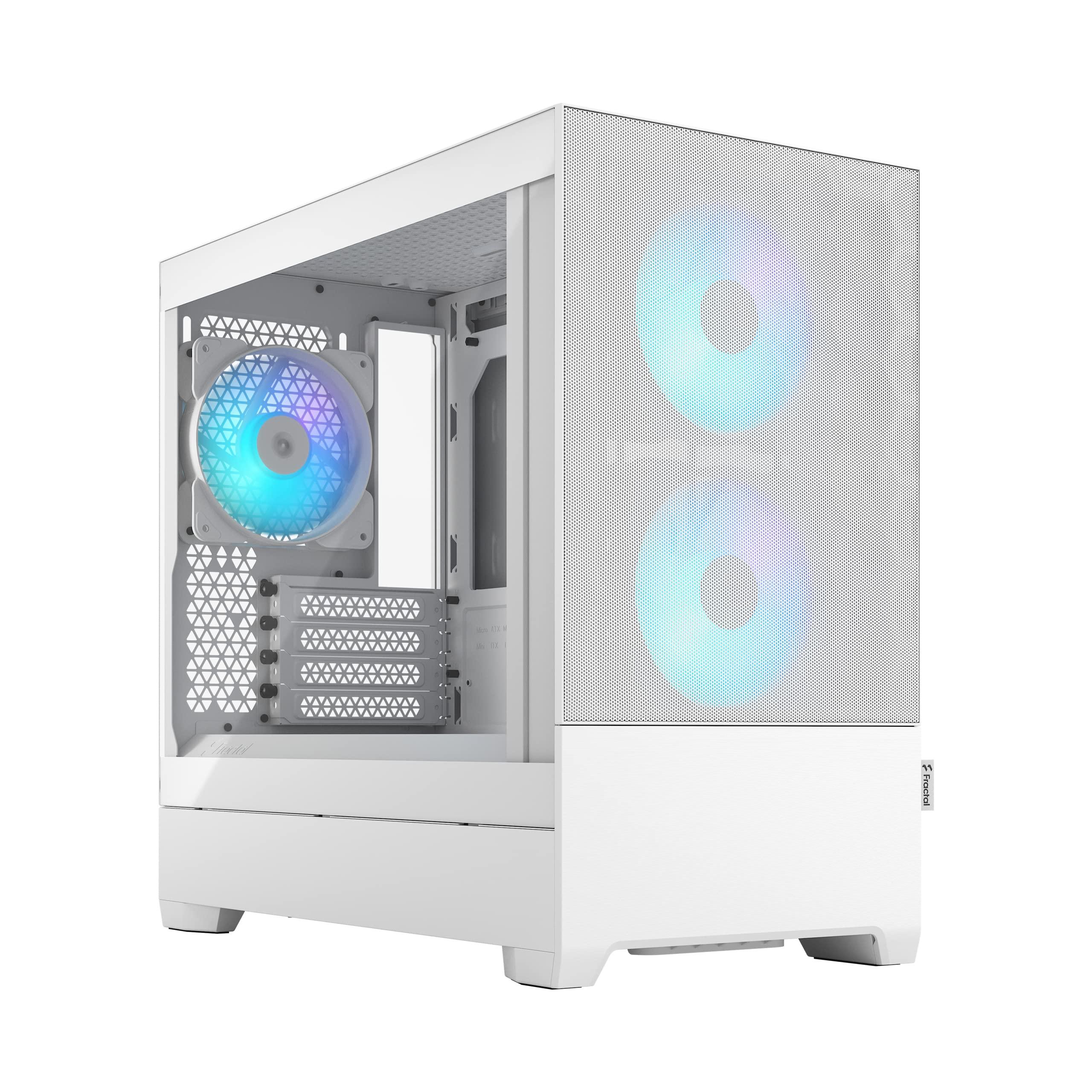 fractal-design-pop-mini-air-rgb-white-core-tempered-glass-clear-tint-honeycomb-mesh-front-tg-side-panel-three-120-mm-aspect-12-rgb-fans-included-matx-high-airflow-pc-gaming-case