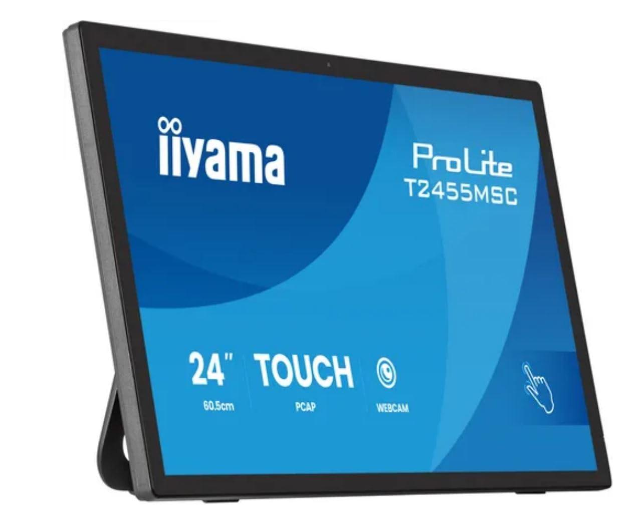 iiyama-prolite-t2455msc-b2-monitor-led-ips-60-5-cm-24-full-hd-120-hz-10-punti-multitouch-capacitivo-deepcontrast-pcap-hdmi-dp-usb3-2-7h-webcam-anti-impronte-digitali-7h-colore-nero
